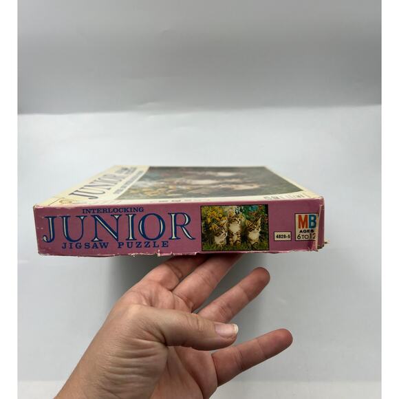 Vintage Milton Bradley Junior Jigsaw Puzzle 100 Interlocking Pieces Kittens USED - Picture 3 of 5